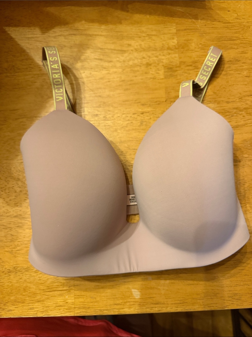 Victoria's Secret Blush Mauve Moulage T-Shirt Bra with Logo Straps